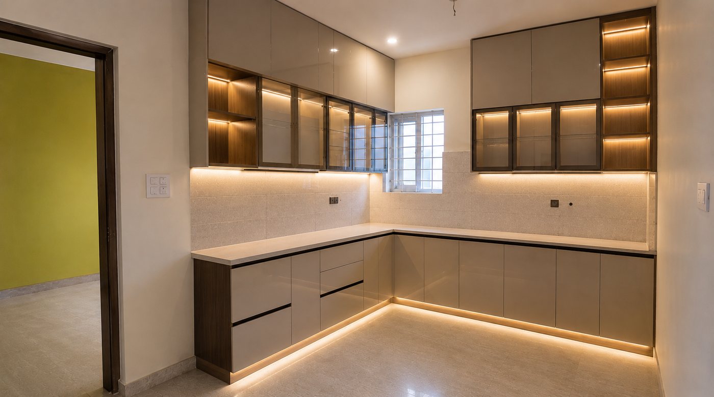 Same space after Sai Indirabala Furniture premium custom work