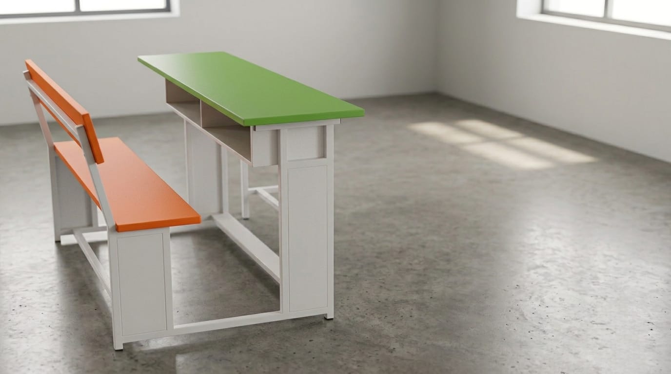 Institution Furniture - Classroom desks, benches, library racks